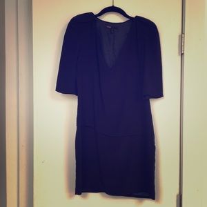 Maje Navy Silk Dress
